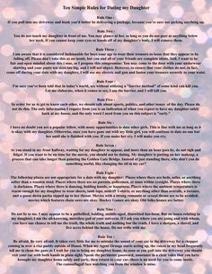 rules for dating my daughter application